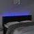 Produktbild 4 för Sänggavel LED svart 147x16x78/88 cm sammet