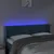 Produktbild 4 för Sänggavel LED mörkblå 147x16x78/88 cm sammet
