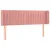 Produktbild 3 för Sänggavel LED rosa 147x16x78/88 cm sammet