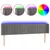 Produktbild 2 för Sänggavel LED mörkgrå 163x16x78/88 cm sammet