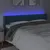 Produktbild 4 för Sänggavel LED mörkblå 163x16x78/88 cm sammet