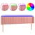 Produktbild 2 för Sänggavel LED rosa 163x16x78/88 cm sammet
