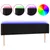 Produktbild 2 för Sänggavel LED svart 183x16x78/88 cm sammet