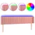 Produktbild 2 för Sänggavel LED rosa 183x16x78/88 cm sammet