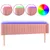 Produktbild 2 för Sänggavel LED rosa 203x16x78/88 cm sammet