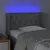Produktbild 4 för Sänggavel LED ljusgrå 83x16x78/88 cm tyg