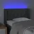 Produktbild 4 för Sänggavel LED mörkgrå 83x16x78/88 cm tyg