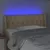 Produktbild 4 för Sänggavel LED gräddvit 103x16x78/88 cm tyg