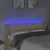 Produktbild 4 för Sänggavel LED gräddvit 147x16x78/88 cm tyg