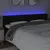 Produktbild 4 för Sänggavel LED svart 183x16x78/88 cm tyg