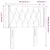 Produktbild 6 för Sänggavel LED rosa 83x16x78/88 cm sammet