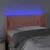 Produktbild 4 för Sänggavel LED rosa 93x16x78/88 cm sammet