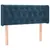 Produktbild 3 för Sänggavel LED mörkblå 103x16x78/88 cm sammet