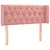 Produktbild 3 för Sänggavel LED rosa 103x16x78/88 cm sammet
