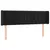 Produktbild 3 för Huvudgavel LED svart 163x16x78/88 cm sammet