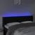 Produktbild 4 för Huvudgavel LED svart 163x16x78/88 cm sammet