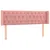 Produktbild 3 för Sänggavel LED rosa 163x16x78/88 cm sammet