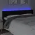 Produktbild 4 för Sänggavel LED svart 183x16x78/88 cm sammet