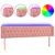 Produktbild 2 för Sänggavel LED rosa 183x16x78/88 cm sammet