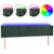 Produktbild 2 för Sänggavel LED mörkgrön 203x16x78/88 cm sammet