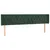 Produktbild 3 för Sänggavel LED mörkgrön 203x16x78/88 cm sammet