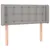 Produktbild 3 för Sänggavel LED ljusgrå 83x16x78/88 cm tyg