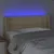 Produktbild 4 för Sänggavel LED gräddvit 83x16x78/88 cm tyg