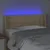 Produktbild 4 för Sänggavel LED gräddvit 103x16x78/88 cm tyg