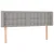 Produktbild 3 för Sänggavel LED ljusgrå 147x16x78/88 cm tyg