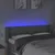 Produktbild 4 för Sänggavel LED ljusgrå 147x16x78/88 cm tyg