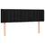 Produktbild 3 för Sänggavel LED svart 147x16x78/88 cm tyg