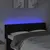 Produktbild 4 för Sänggavel LED svart 147x16x78/88 cm tyg