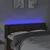 Produktbild 4 för Sänggavel LED mörkbrun 147x16x78/88 cm tyg