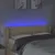 Produktbild 4 för Sänggavel LED gräddvit 147x16x78/88 cm tyg