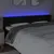 Produktbild 4 för Sänggavel LED svart 183x16x78/88 cm tyg