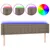 Produktbild 2 för Huvudgavel LED taupe 203x16x78/88 cm tyg