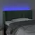 Produktbild 4 för Sänggavel LED mörkgrön 83x16x78/88 cm sammet