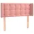 Produktbild 3 för Sänggavel LED rosa 83x16x78/88 cm sammet 