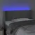Produktbild 4 för Sänggavel LED ljusgrå 93x16x78/88 cm sammet