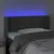 Produktbild 4 för Sänggavel LED mörkgrå 93x16x78/88 cm sammet
