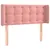 Produktbild 3 för Sänggavel LED rosa 93x16x78/88 cm sammet