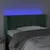 Produktbild 4 för Sänggavel LED mörkgrön 103x16x78/88 cm sammet
