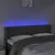 Produktbild 4 för Sänggavel LED mörkgrå 147x16x78/88 cm sammet