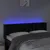 Produktbild 4 för Sänggavel LED svart 147x16x78/88 cm sammet