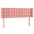 Produktbild 3 för Sänggavel LED rosa 147x16x78/88 cm sammet