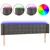 Produktbild 2 för Sänggavel LED mörkgrå 163x16x78/88 cm sammet