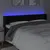 Produktbild 4 för Sänggavel LED svart 163x16x78/88 cm sammet