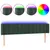 Produktbild 2 för Sänggavel LED mörkgrön 163x16x78/88 cm sammet
