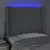 Produktbild 4 för Huvudgavel LED ljusgrå 83x16x118/128 cm tyg