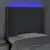 Produktbild 4 för Sänggavel LED mörkgrå 83x16x118/128 cm tyg